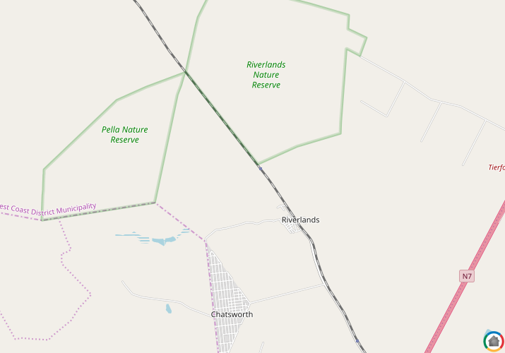 Map location of Greater Chatsworth - WC